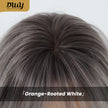 Orange-DWY 24-Inch MiraScalp Long-Length Straight Layer-Cuts Wig