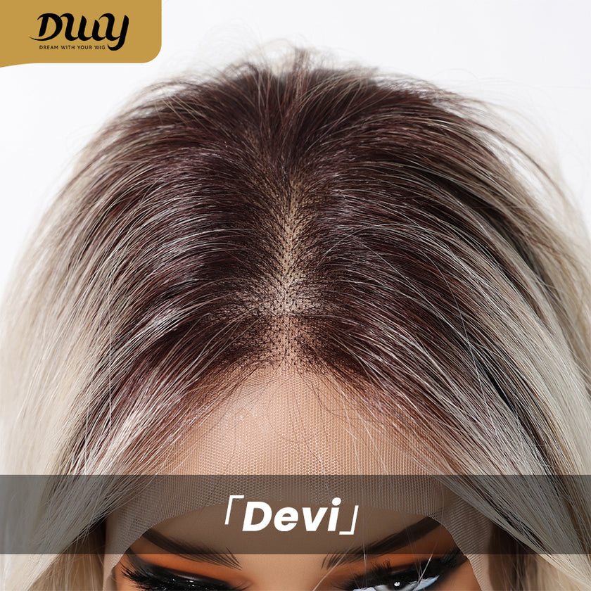 DWY Devi-DWY 13x6 Lace Front Free Part Mid-Length Straight Blonde Glueless Synthetic Wig