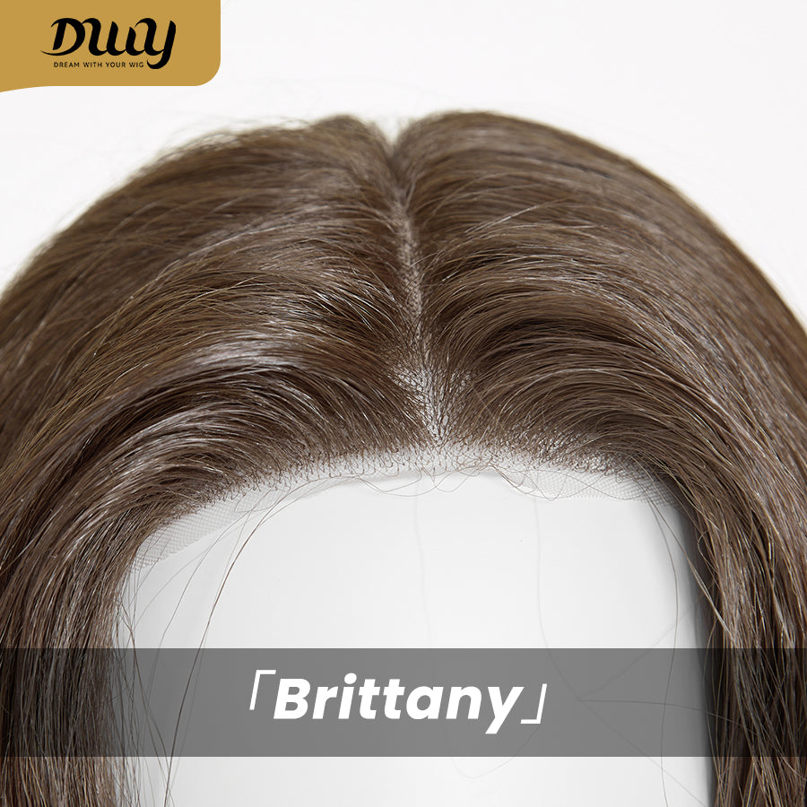 Brittany-DWY Mono Lace Front Free Part Brown Tresses Wavy Synthetic Wig