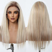 DWY Luxe White Blonde Straight Remy Human Hair Lace Front Wig