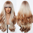 DWY 26 Inches Beach Wave Mixed Color Synthetic Wig