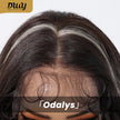 [CLEARANCE SALE] Odalys -DWY New Arrival 13×4 Lace Front Free Part Long-Length Curly Natural Brown with White Highlights Baby Hairline Glueless Synthetic Wig for Women 26 Inches