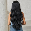 DWY Lace front 28 Inch black long curly wig for women DWY-BL66088-1