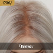 Esma-DWY Mono Lace Front Free Part Long-Length Wavy Blonde with Highlights Glueless Synthetic Wig for Women 20 Inches
