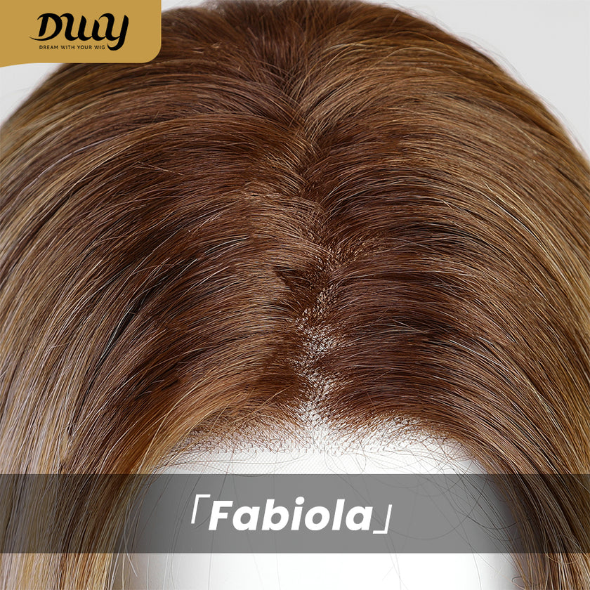 Hailey-DWY Mono Lace Front Free Part Rooted Blonde Synthetic Wig