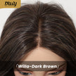 Willa- NEW! DWY Pre-cut U part Diamond Lace Long-length Lace Icy Bronde Highlighted Layer-cut Curly Hair Glueless Synthetic Wigs for Women 22 Inch