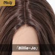 Billie-Jo-DWY 13×6 Lace Front Free Part Mid-Length Wavy Brown Gradient Glueless Synthetic Wig for Women 20 Inches