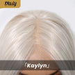 Chicago-DWY Lace Front 13×6 Free Part Arctic Blonde Highlight Natural Wavy Synthetic Wig