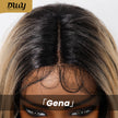 [CLEARANCE SALE] Gena -DWY Lace Front Middle Part Long-Length Straight Black Honey Balayage Glueless Synthetic Christmas wigs for women 26 Inches