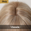 Cassie - DWY Long Wave Milk Tea Blonde Highlights Glueless Synthetic Wig with Bangs for Women 26 Inches Premium Quality Convenient Wigs