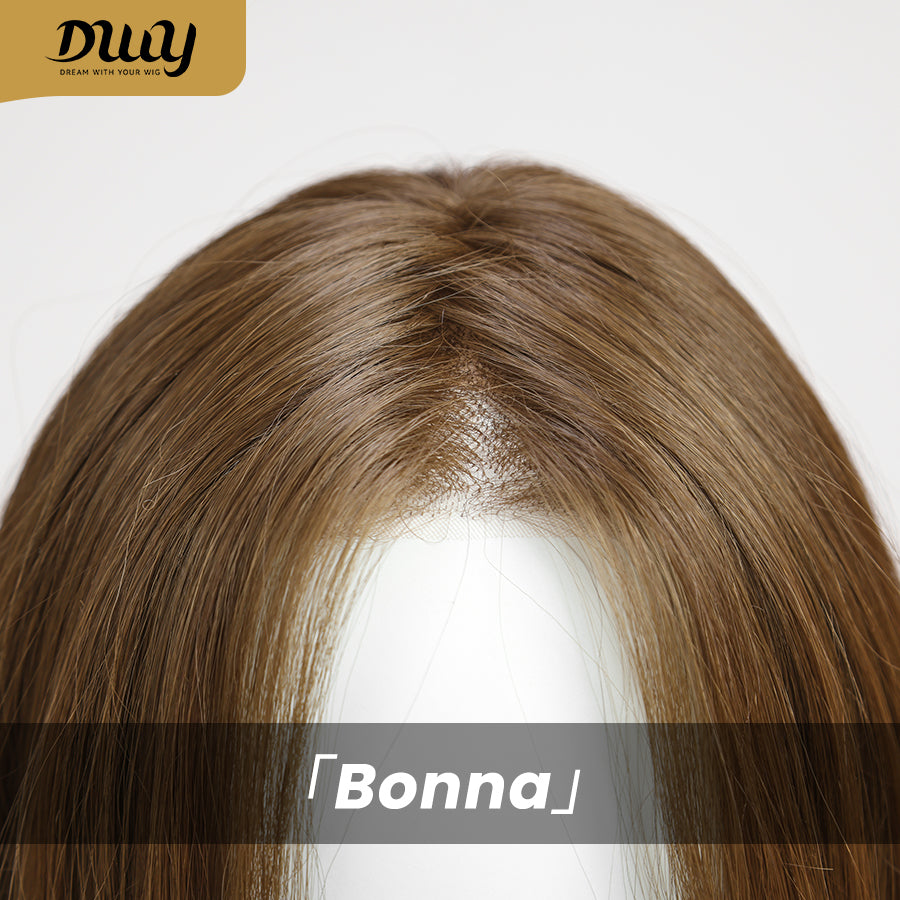 Bonna-DWY Mono Lace Front Free Part Long Wavy Brown Synthetic Wig