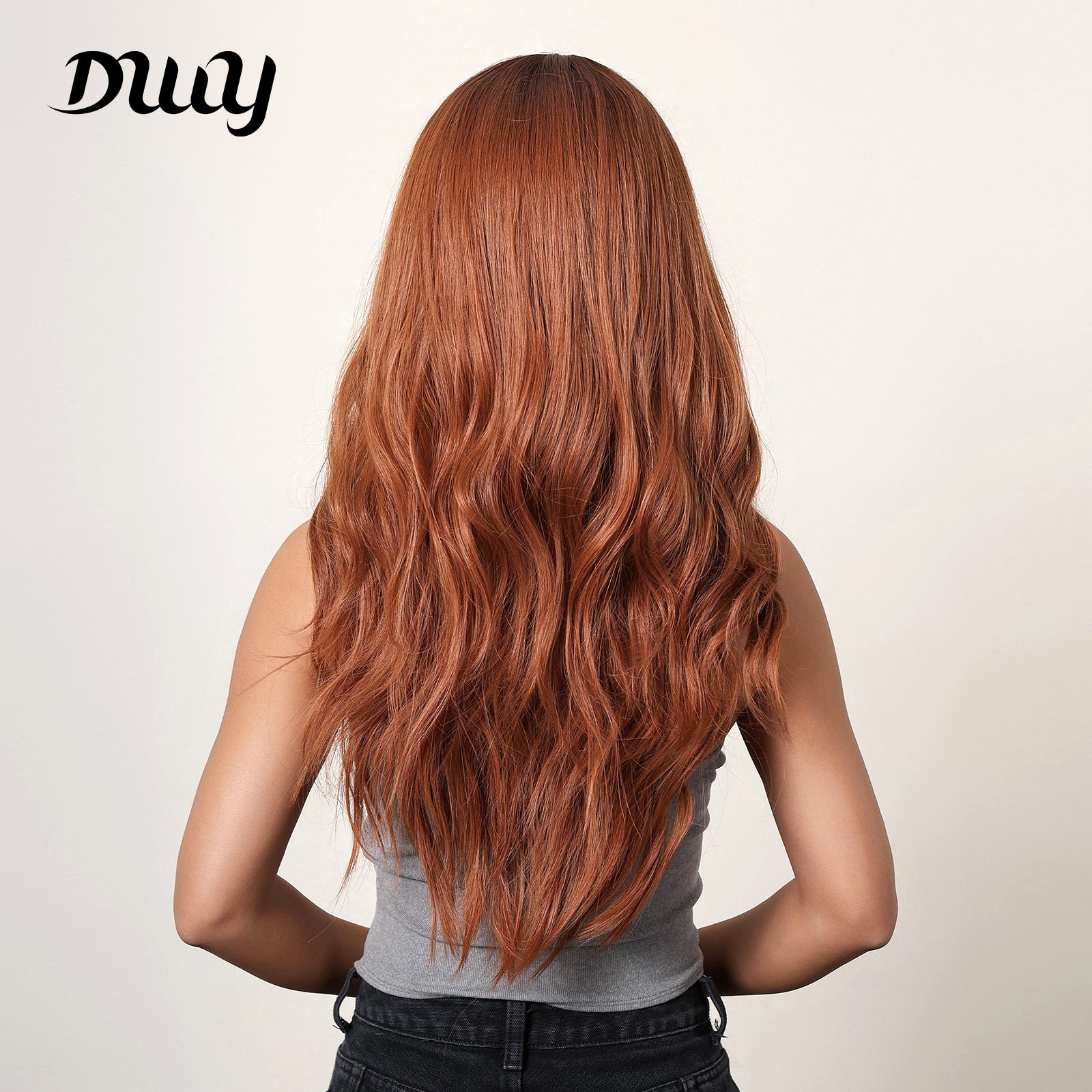26 Inches Long Curly Reddish Brown Wigs Synthetic Wigs Women's Wigs for Daily Use,Cosplay or Party Taking Photos LC9007-1