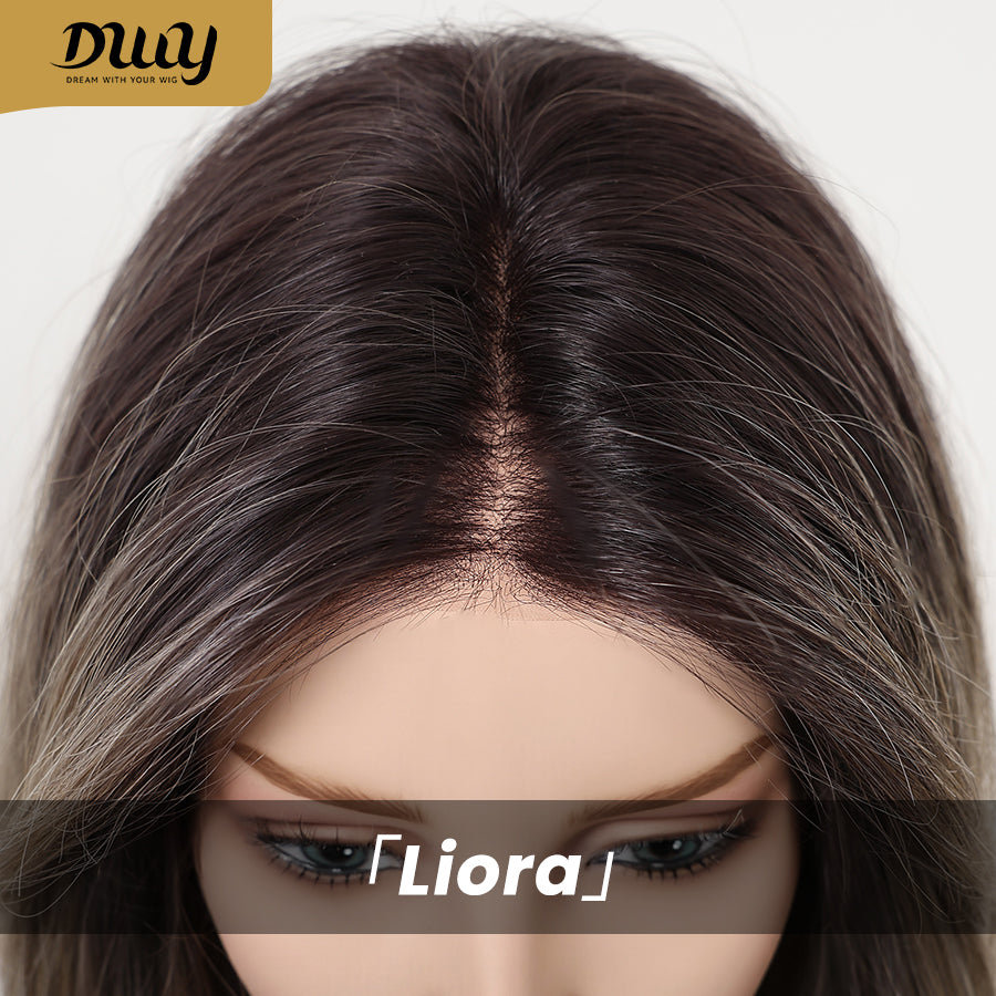 Liora-DWY SkinWeft Mono Lace Front Free Part Straight Glueless Synthetic Wig