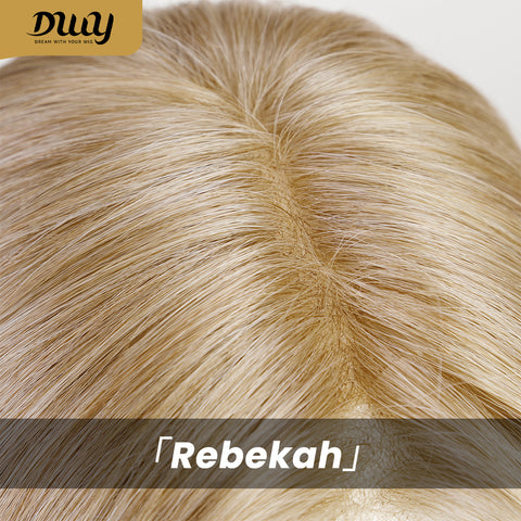 Rebekah C-DWY Mono Lace Front Free Part Long Straight  Blonde Glueless Synthetic Wig for Women 16 Inches