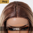 Cleo C-DWY Lace Front Middle Part Long-Length Water Wavy Chocolate Brown Synthetic Wig