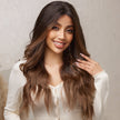 DWY Lace front 24 Inch ombre flax brown long curly wig for women DWY-BL66010-2