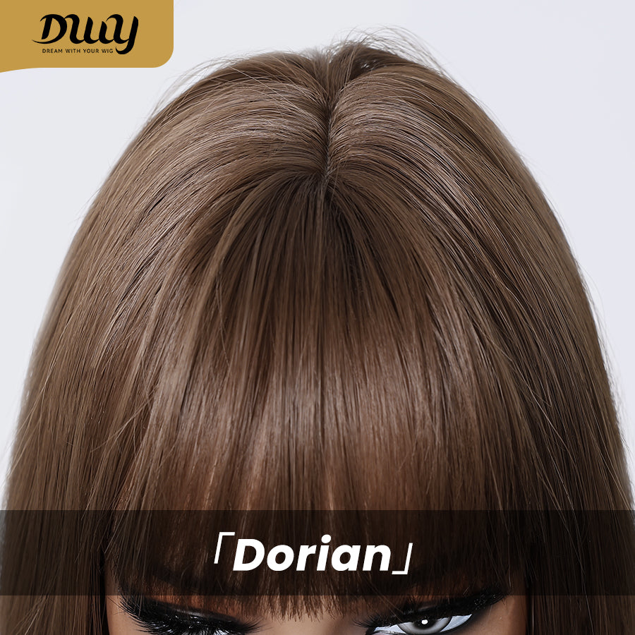 DWY Dorian Shoulder-Length Natural Curls Gold Blonde Synthetic Wig