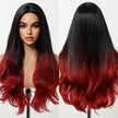 DWY Jet Black & Red Mixed Synthetic Wig