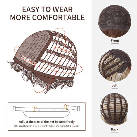 【Early Black Friday】Dwy Natural Layered Blonde Shoulder-Length Wig - Rooted for Natural Elegance