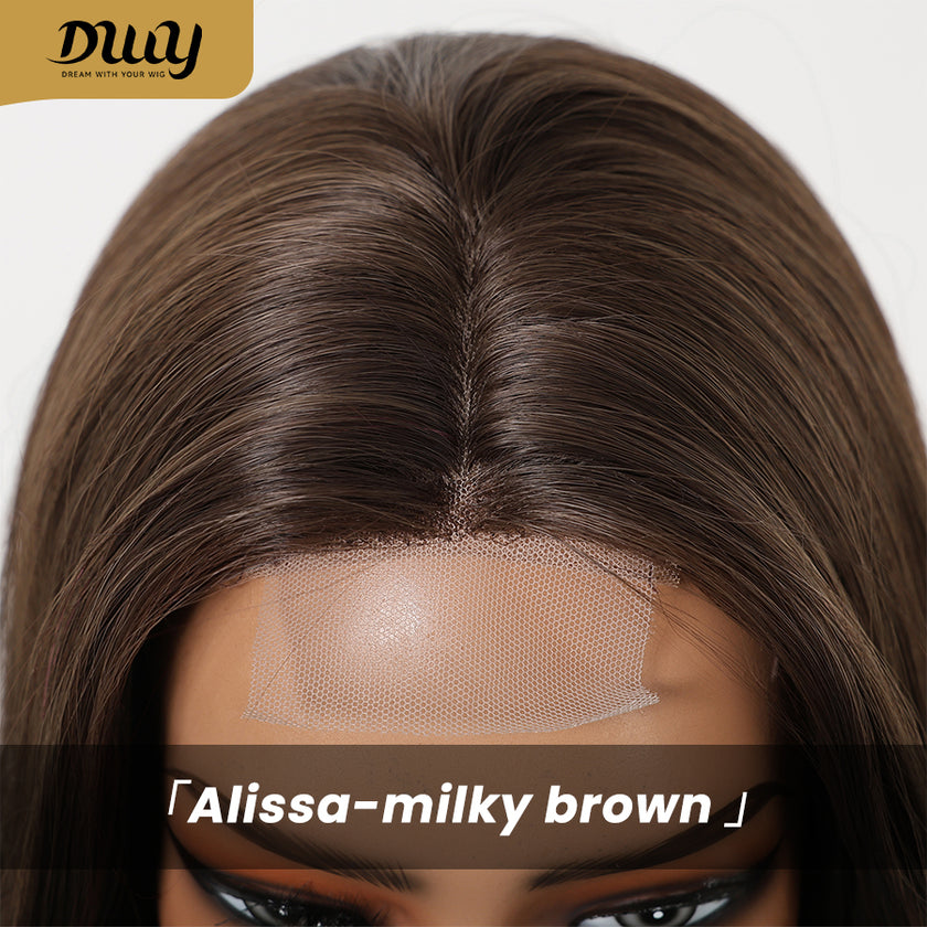 Alissa C-DWY Lace Front Long Natural Brown MINI LACE Part Glueless Synthetic Wig