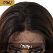 Tilly - DWY 13x6 Filter Lace Front Free Part Medium-Length Wavy Brown Black Wig with Dark Roots