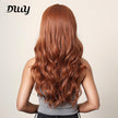 22 Inches Long Curly Brown Wigs with Bangs Synthetic Wigs Women's Wigs for Daily Use,Cosplay or Party Taking Photos LC034-1