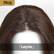 Layla H-DWY Mono Lace Front Free Part Long Wavy Ombre Blonde Glueless Synthetic Wig for Women 24 Inches