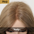 Polly- DWY Pre-cut U part Diamond Lace Long-length Lace Drity Bronde Curly Hair Glueless Synthetic Wigs for Women 24 Inch