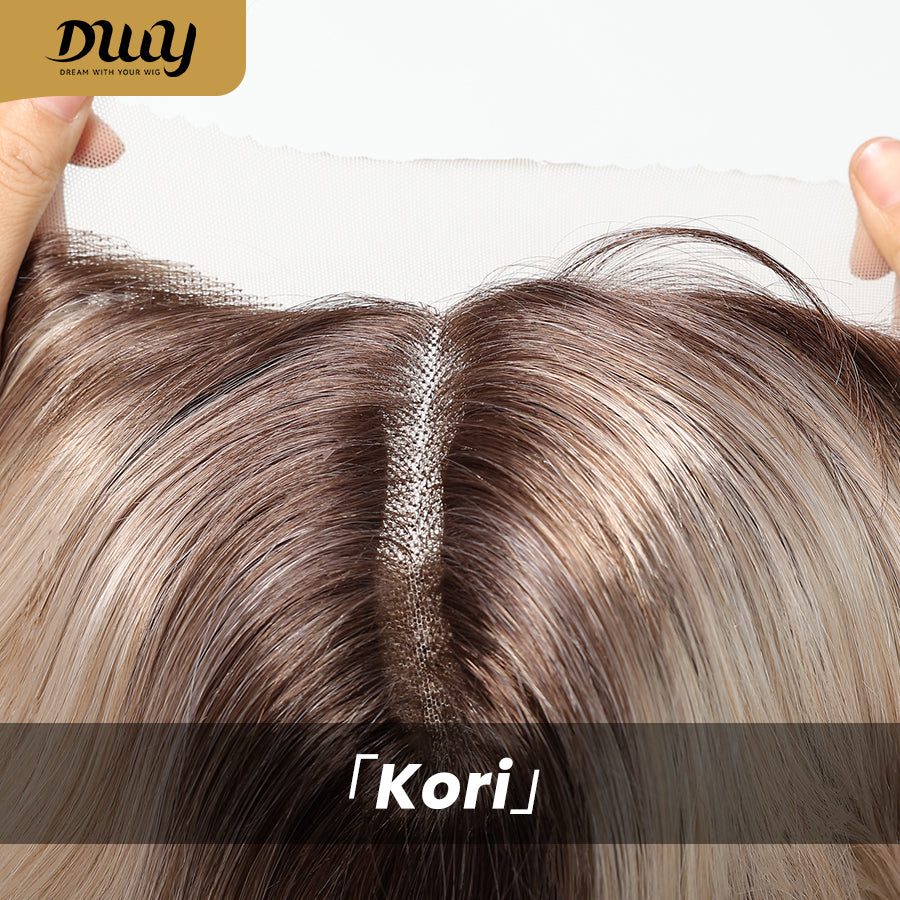 [CLEARANCE SALE] Kori-DWY 4*1 Left Side Part Pearl Blonde Wavy Glueless Synthetic Wig