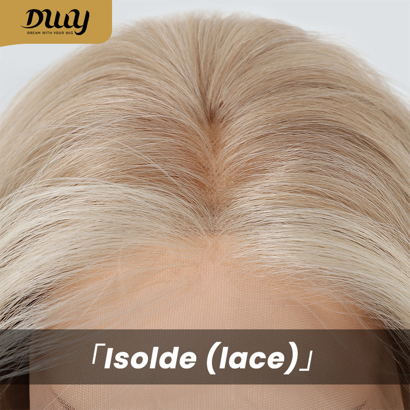 Isolde (lace) C- DWY NEW DWY 13×4 Lace Front Free Part Mid-Length Straight Blonde Glueless Synthetic Wig