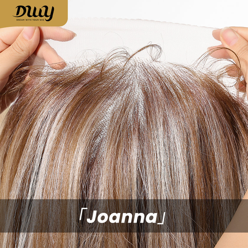 (Us Only)Joanna-DWY 13*6 Freepart Libera  Lace Brown Highlighted Layered Synthetic Wig