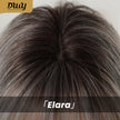Elara-DWY 22 Inch Silver Grey Balayage Long Layered Wig with Air Bangs | Natural Synthetic Hair for Women | Daily Wear & Versatile Styling
