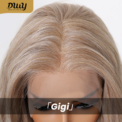 DWY Gigi-DWY 13x4 Lace Front Glueless Synthetic Wig 20 Inches Water Wavy Blonde Gradient