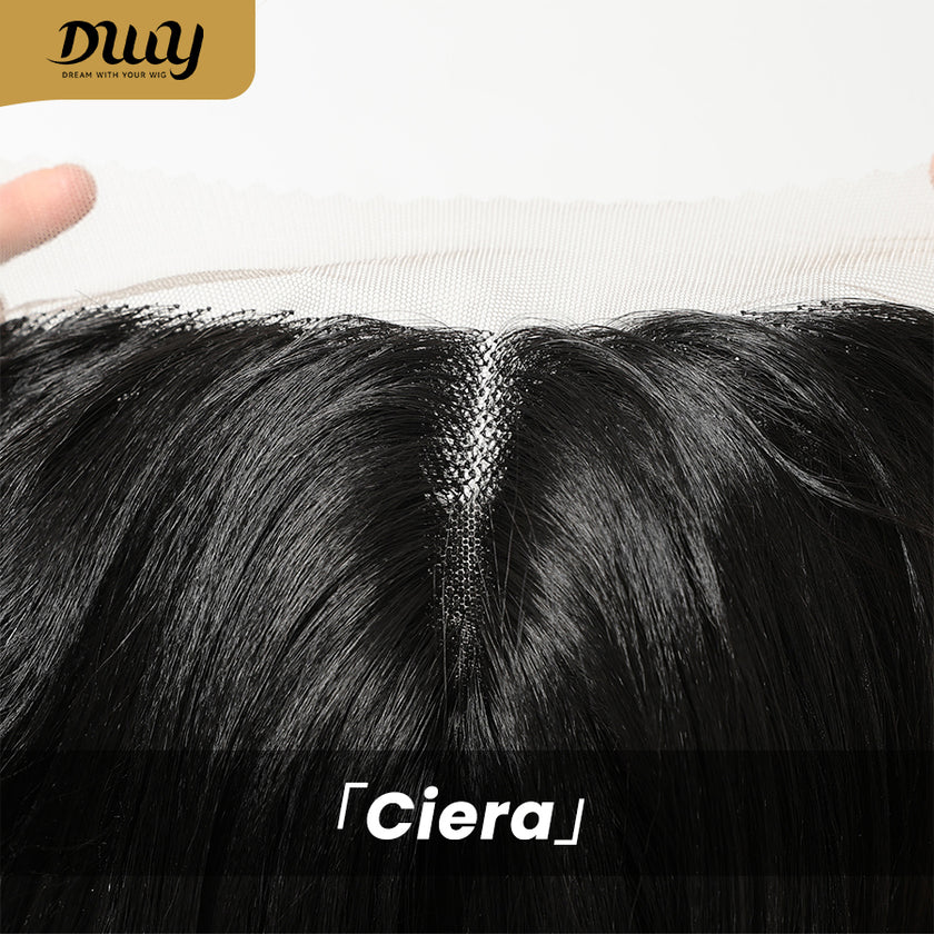 Ciera H-DWY Lace Front Middle Part Long Wavy Brown Glueless Synthetic Wig