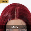 ROXY DWY Red Long Middle Lace Parting Wavy Synthetic Wig