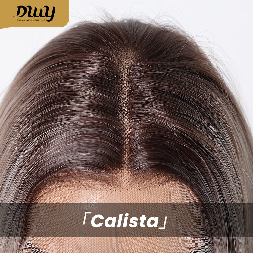 Calista C- DWY 13×6 Lace Front Free Part Long Blonde Gradient Straight Glueless Synthetic Wig