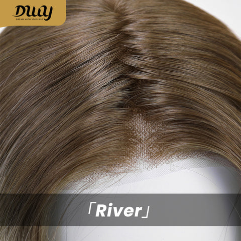 River-DWY Mono Lace Front Free Part Long Wavy Blonde Glueless Synthetic Wig