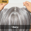 Gary-DWY 13x6 Librea Lace Front Wig 18 Inches White Gray Highlights Glueless Synthetic Wig