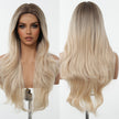 DWY Ombre Blonde Long Wavy  Frontal Lace Layered  Synthetic Wig