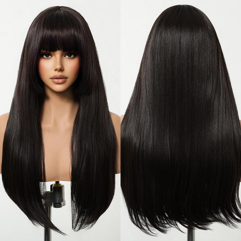 【Year End Sale】Dwy Elegant Natural Black Synthetic Wig