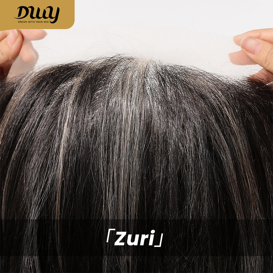 [CLEARANCE SALE] Zuri -DWY 13×6 Lace Front Free Part Middle-Length Curly Black Highlighted Glueless Synthetic Wig for Women 22 Inches