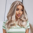 DWY Lace front 16 Inch light white mixed brown short curly wig for women DWY-BL11026-1
