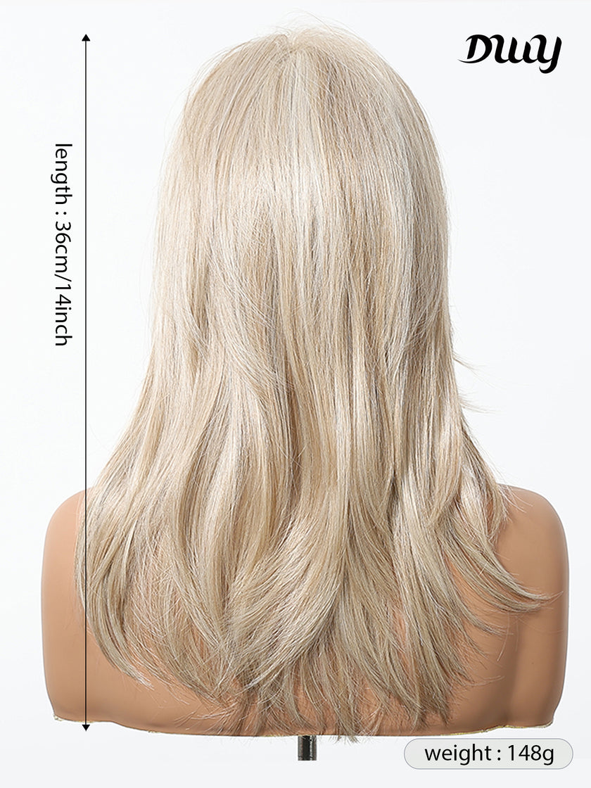 Poppy-DWY Mono Lace Front Free Part Blonde Short Synthetic Wig