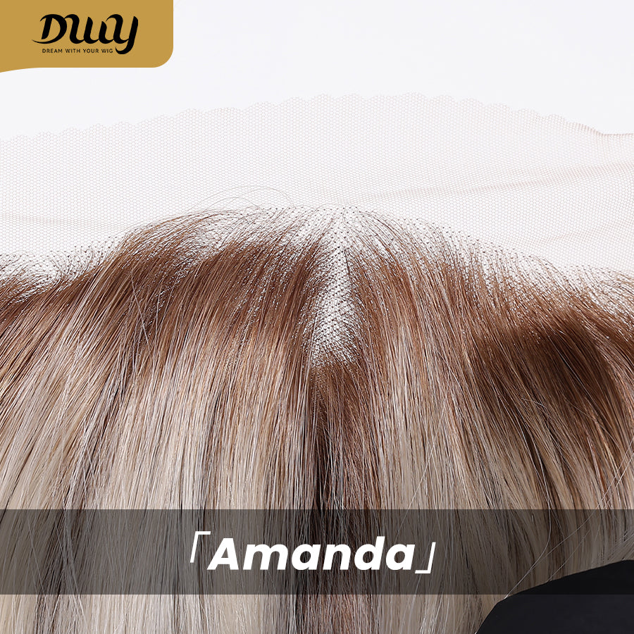 Amanda- DWY 13×6 Lace Front Free Part Mid-Length Water Wave Syn