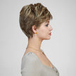 Bella-DWY Mono Lace Front Free Part Ash Brown Short Pixie Synthetic Wig