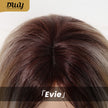 Evie-DWY Mid-Length Wavy Ombre Blonde with Bangs Glueless Synthetic Wig for Women 24 Inches