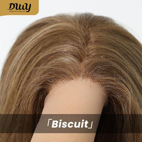 Biscuit -DWY 13×6 Lace Front Free Part Long-Length Body Wavy Highlighted Glueless Synthetic Wig