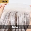 Abbie-DWY 13×6 LFilter Lace Free Part Wavy Platinum Blonde Glueless Synthetic Wig