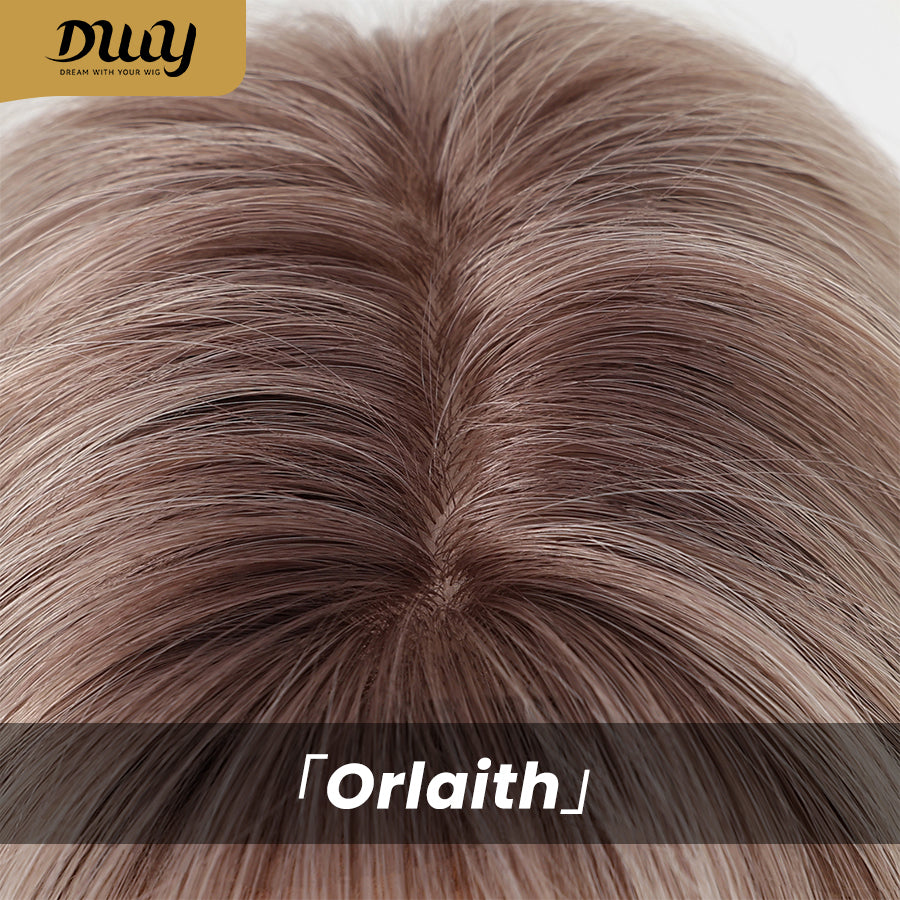 Orlaith-DWY 26-Inch MiraScalp Layered Straight Blonde Synthetic Wig