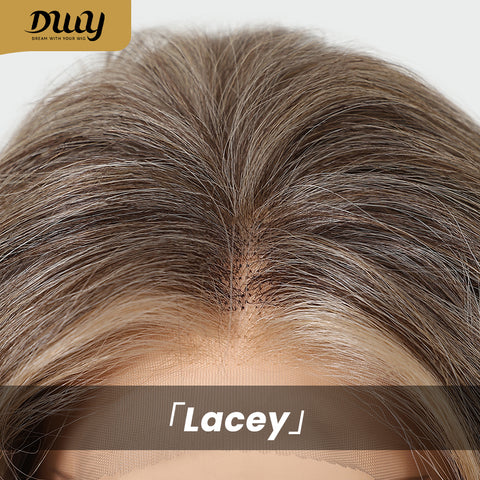 Lacey -DWY Filter Lace 13x6 Lace Front Ombre Blonde Curly Wig with Highlights